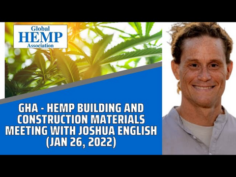 Hemp Building and Construction Materials Meeting With Joshua English