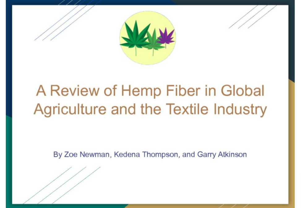 A Review of Hemp Fiber in Global Agriculture and the Textile Industry