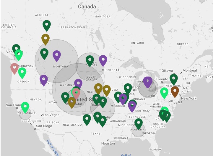 North American Hemp Fiber and Hurd Supply Chain HIA MAP
